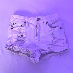 white Aeropostale jean shorts